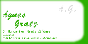 agnes gratz business card